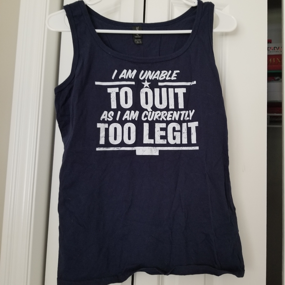 Slogan gym tank top